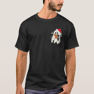 Camiseta Retro Ghost Reading Book With Cat Bookish Club Chr