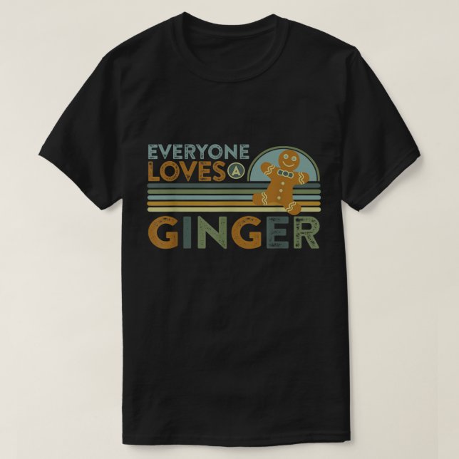 Camiseta Retro Gingerbread Cookie Holiday Design (Frente do Design)
