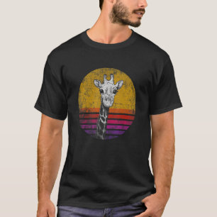 Camiseta Retro Giraffe Animal Vintage Giraffe