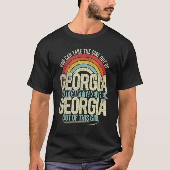 Camiseta Retro Girl Out Of Georgia Hometown Home Georgia (Frente)