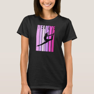 Camiseta Retro Girls Gymnastics Acredita em Bonitas Mulhere