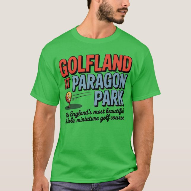 Camiseta Retro GolfLand at Paragon Park T-Shirt – New Engla (Frente)