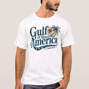 Camiseta Retro Golfo Dos EUA 2025 Bandeira Americana México