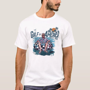 Camiseta Retro Golfo Dos EUA América Est 2025 Bandeira Amer