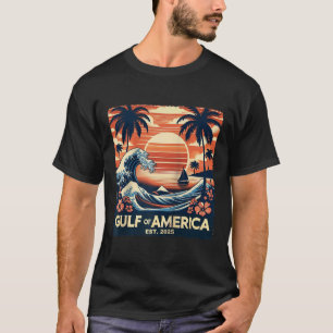 Camiseta Retro Golfo Dos Eua América Est 2025 Bandeira Amer