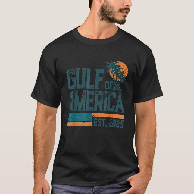 Camiseta Retro Golfo Dos EUA América Leste 2025 Bandeira Am (Frente)