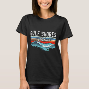 Camiseta Retro Golfo Shores Beach Alabama Surfboard Beach