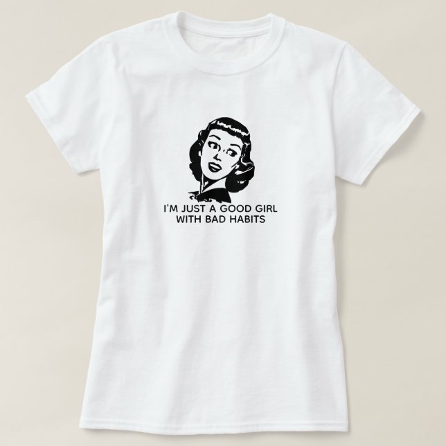 Camiseta Retro Good Girl (Frente do Design)