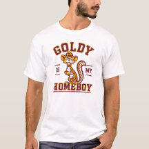 Camiseta Retro Gopher 'Goldy é meu parceiro'