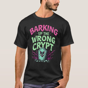Camiseta Retro-Gótico Humoroso Barateando a Cripta Errada