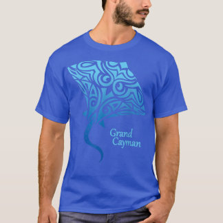 Camiseta Retro Grand Cayman Islands Tribal Stingray Ray