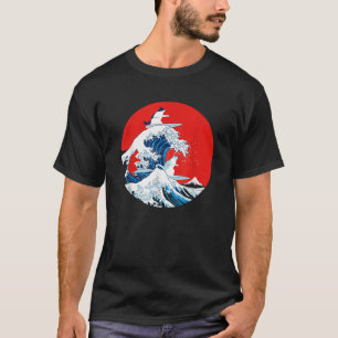 Camiseta Retro Grande Onda Japonesa Vaporwave Cat Funny Cuz