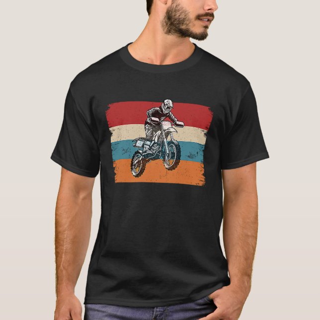 Camiseta Retro Graphic Dirt Biker Motorcycle Enduro Motocro (Frente)