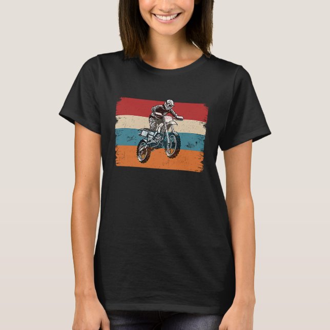 Camiseta Retro Graphic Dirt Biker Motorcycle Enduro Motocro (Frente)