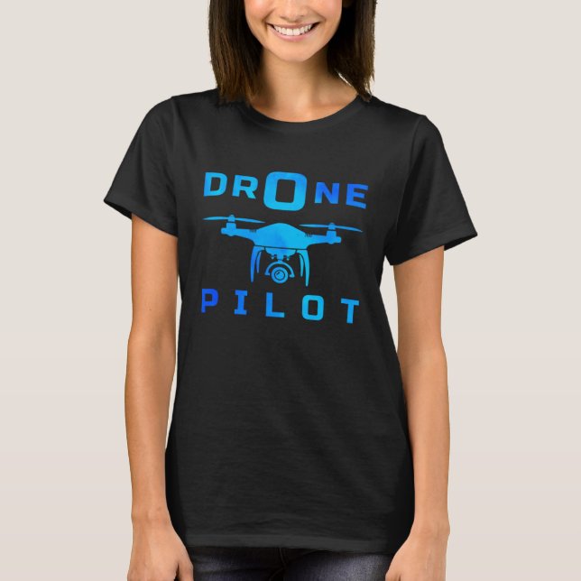 Camiseta Retro Graphic Drone Flying Quadcopter Pilot RC Dro (Frente)
