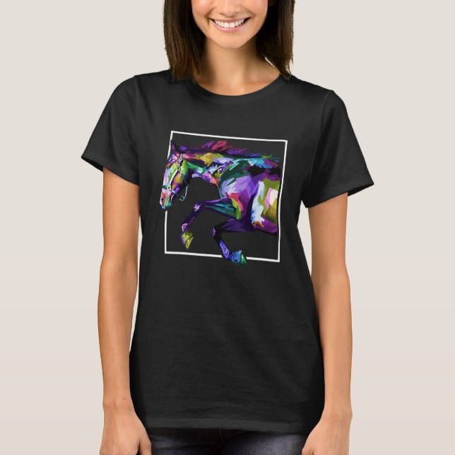 Camiseta Retro Graphic Horse Lover Equestrian Rider Horses  (Frente)