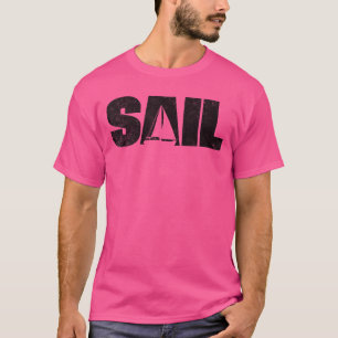 Camiseta Retro Graphic Sailboat Capitão Navio Navegante Sa