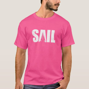 Camiseta Retro Graphic Sailboat Capitão Navio Navegante Sa