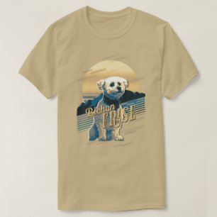 Camiseta Retro Graphics Bichon Frise Blue ID754