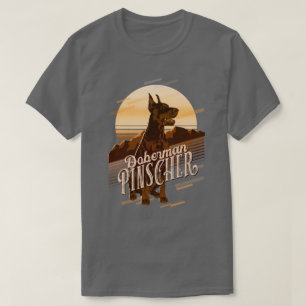 Camiseta Retro Graphics Doberman Dourado ID754