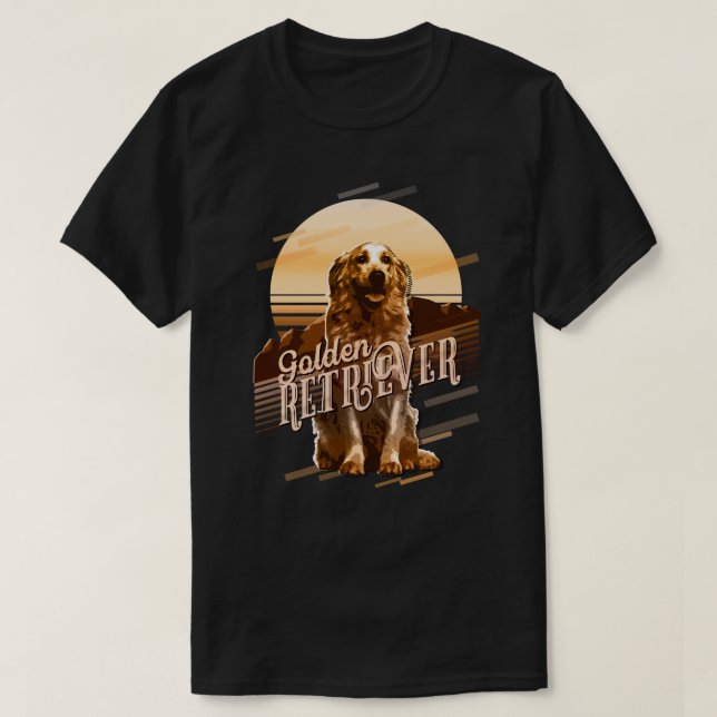 Camiseta Retro Graphics Ouro Retriever Dourado ID754 (Frente do Design)