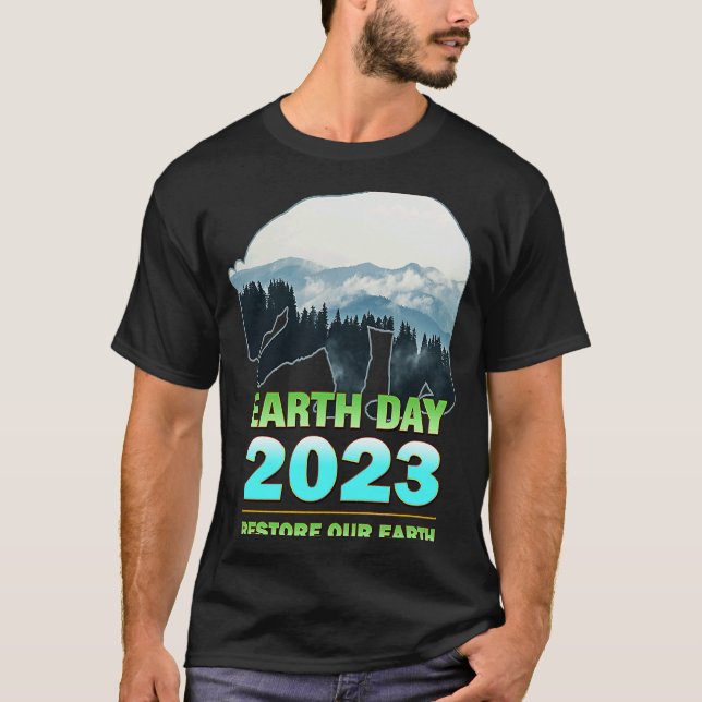 Camiseta Retro Green Eco Friendly Earth Day 2023 (Frente)