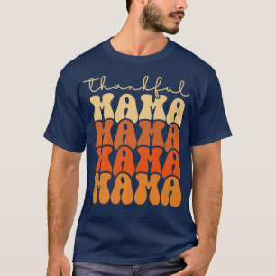 Camiseta Retro Groovy agradecido Mamãe Engraçado Queda Obri