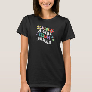 Camiseta Retro Groovy Apenas Uma Rapariga Do Dia Da Mãe De