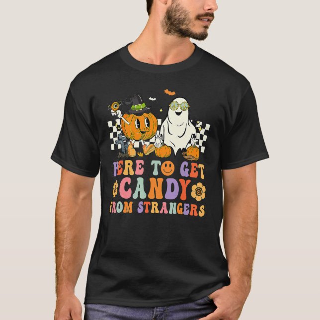 Camiseta Retro Groovy Aqui Para Pegar O Cavaleiro Adormecid (Frente)