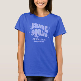Camiseta Retro Groovy Bachelorette Bride Squad Bridesmaid