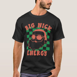 Camiseta Retro Groovy Big Nick Santa Energia Natal Xmas