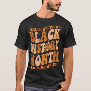 Camiseta Retro Groovy Black History Mês Afro-Americano
