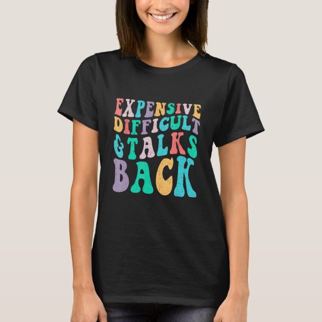 Camiseta Retro Groovy Caro Difícil E Fala De Volta Mo (Frente)