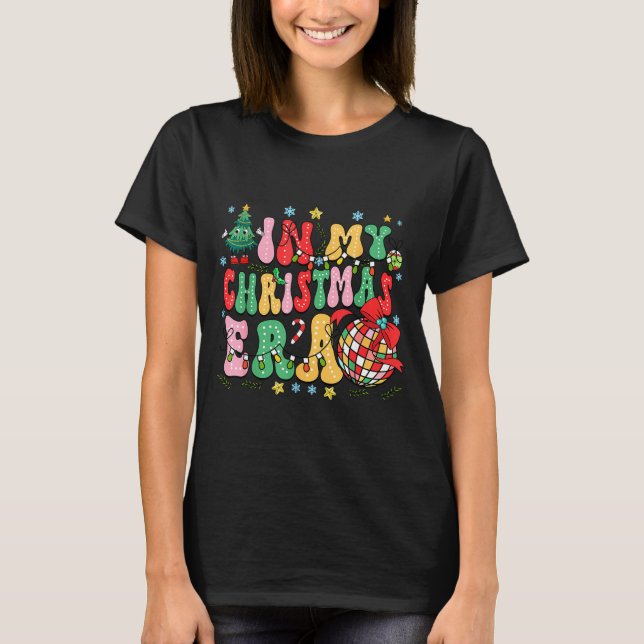 Camiseta Retro Groovy Christmas In My Christmas Era Xmas  (Frente)