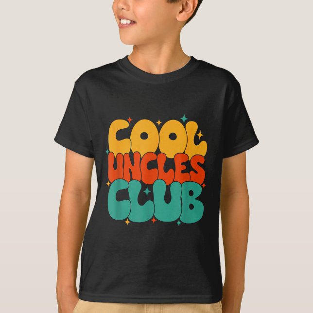 Camiseta Retro Groovy Cool Uncles Club Funny New Uncle  (Frente)