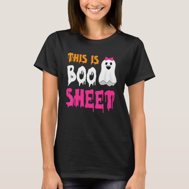 Camiseta Retro Groovy Cute Ghost Spooky Halloween This Is B (Frente)