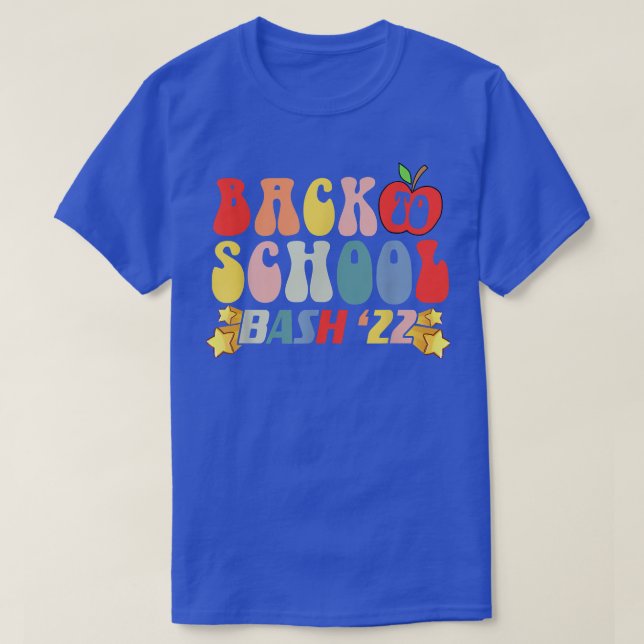 Camiseta Retro Groovy De Volta À Escola Bash 2022 Estudo De (Frente do Design)
