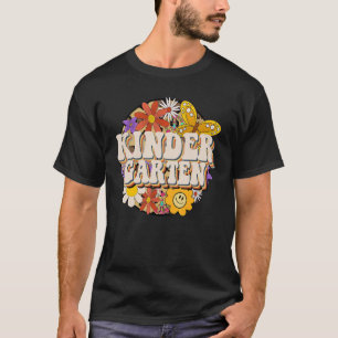 Camiseta Retro Groovy De Volta Ao Coletivo De Jardim De Inf