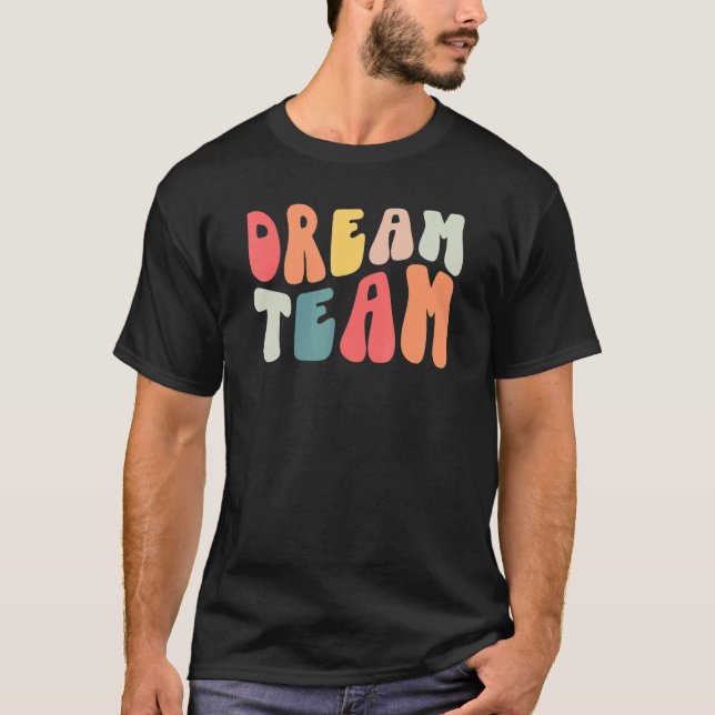 Camiseta Retro Groovy Dream Teacher Team Teacher Life Princ (Frente)