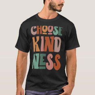 Camiseta Retro Groovy Escolha gentileza Professor Inspiraci