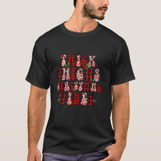 Camiseta Retro Groovy Espessa Natal Vibes Xmas Buf
