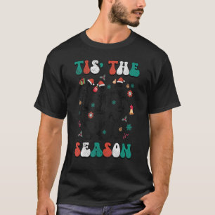 Camiseta Retro Groovy Esta É A Época Natal Hippie Skele