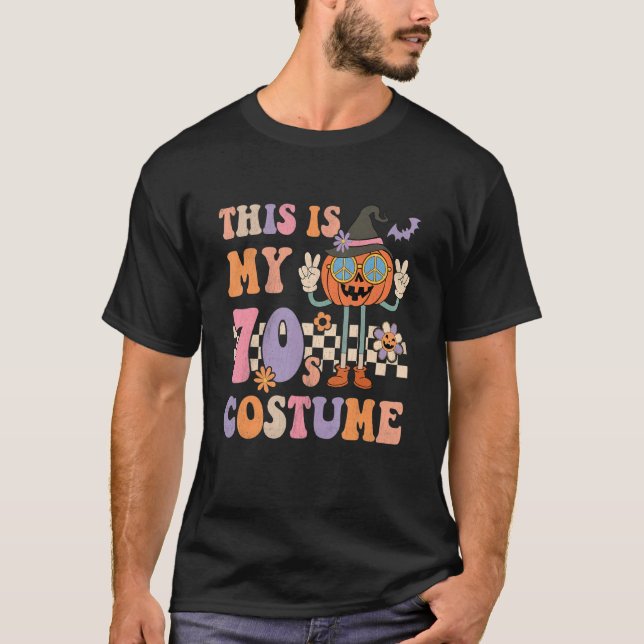 Camiseta Retro Groovy Este é o meu fantasma de Halloween Pe (Frente)