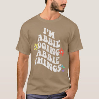 Camiseta Retro Groovy Estou Fazendo Coisas da ABBI