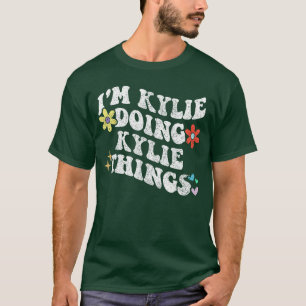Camiseta Retro Groovy Estou Fazendo Coisas Da Kylie Coisas