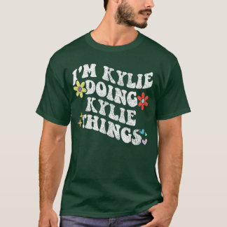 Camiseta Retro Groovy Estou Fazendo Coisas Da Kylie Coisas 