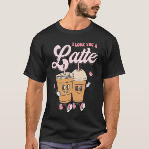 Camiseta Retro Groovy, Eu Te Amo Caramba De Café Casal Latt
