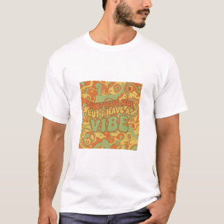 Camiseta Retro Groovy Eu Tenho Um Clima Citação En