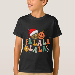 Camiseta Retro Groovy Fa La Christmas Lights Cute Xmas S
