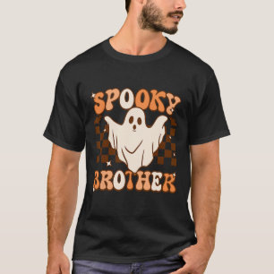 Camiseta Retro Groovy Ghost Spooky Irmão Coincidência de Fi